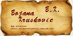 Bojana Krušković vizit kartica